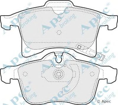 APEC BRAKING pad1348 -  Комплект тормозных колодок, дисковый тормоз